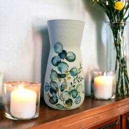 Green Eucalyptus Flower Vase, Gifts, Glass Decorations, Home Decor, Nature Decor - thumbnail 2