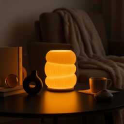 Dimmable Bedside Table Lamp - Modern Minimalist Desk Lighting - thumbnail 2