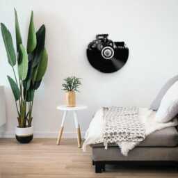 Farm Tractor Vinyl Record Wall Clock - Gift Idea For Men Tractor's Silhouette Rustic Decor Farmhouse Farmers - thumbnail 4