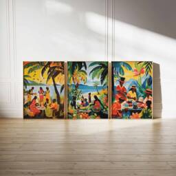 Set Of 3 Jamaica Travel Posters, Caribbean Print, Tropical Jamaican Wall Art, Decor, Art - thumbnail 3