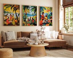 Set Of 3 Jamaica Travel Posters, Caribbean Print, Tropical Jamaican Wall Art, Decor, Art