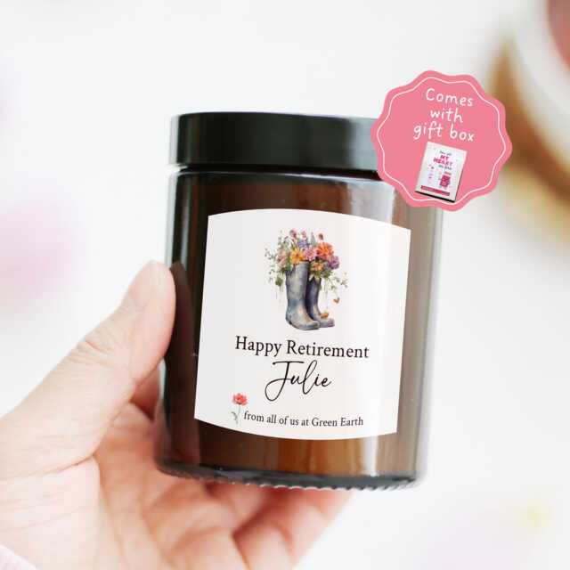 Farewell Retirement Gift For Colleague Her Him - Sorry You're Leaving Personalized Happy Candle Friend - image 1