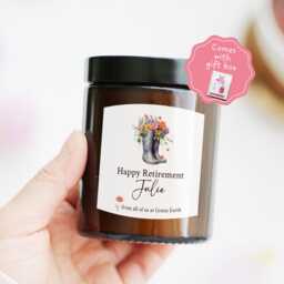 Farewell Retirement Gift For Colleague Her Him - Sorry You're Leaving Personalized Happy Candle Friend - thumbnail 1
