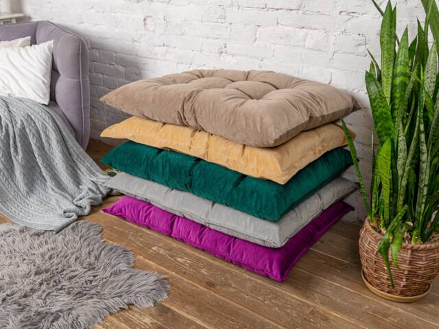 Super Soft Floor Cushion For Kids, Water Repellent Pillow, Custom Sofa, Window Seat Cushion, French - image 1