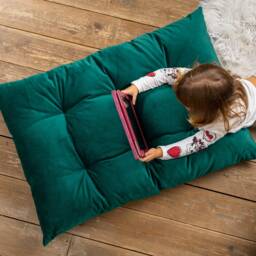 Super Soft Floor Cushion For Kids, Water Repellent Pillow, Custom Sofa, Window Seat Cushion, French - thumbnail 4