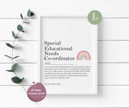Special Educational Needs Coordinator Gift, Sen Teacher Gift, Send Print, Gifts, Gifts For Sen Teachers, Senco, Sen Card - thumbnail 1