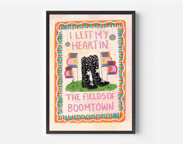 Boomtown Festival Print Illustrated Music Poster