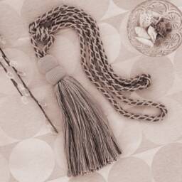 "Antique Double Ball Head Tassel Tiebacks, 9 1/2"" - 24cm, 30" - thumbnail 4