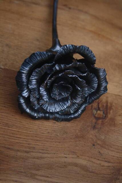 Hand Forged Metal Rose, Eternal Love Gift - image 1