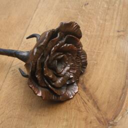 Hand Forged Metal Rose, Eternal Love Gift - thumbnail 3
