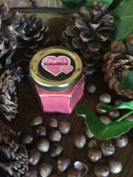 Cranberry Chutney, Hand Made, Poured, All Natural, 100% Soy Candle in 4 Oz. Glass Hexagon Jar With Metal Lid - thumbnail 1