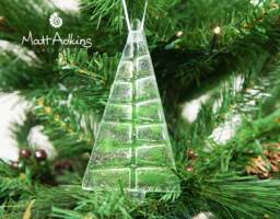 2 To 6 Medium Lime Green Trees, Hanging Christmas Decoration, 12cm/3 3/4 - thumbnail 1