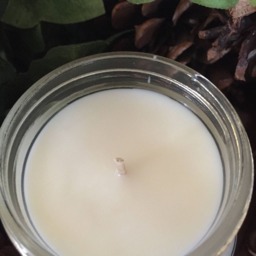 Cinnamon Bun Handmade Hand Poured 8 Oz Soy Candle in Mason Canning Jar With Black Rustic Metal Lid - thumbnail 2