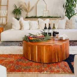 Orange White Geometric Moroccan Rug, Large Living Room Berber Carpet, Hand Tufted Shag Area Boho Abstract Decor - thumbnail 3
