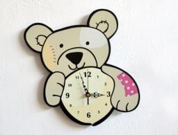 Cute Little Teddy Bear Cartoon - Wall Clock - thumbnail 1