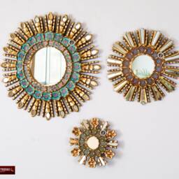 "Sunburst Wall Mirrors Set 3 " - thumbnail 2
