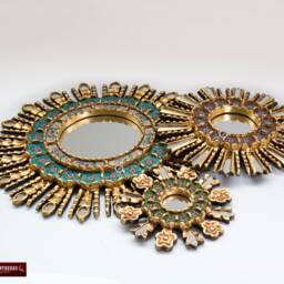 "Sunburst Wall Mirrors Set 3 " - thumbnail 3