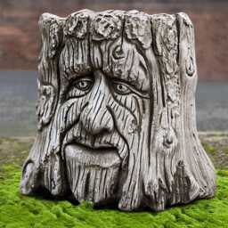 Outdoor Tree Planter Statue Concrete Flower Pot Sculpture Cement Plant Figurine Stone Garden Ornament Planter Lover Gift Yard Art - thumbnail 3