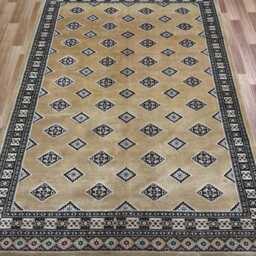 4.6x6.6 Beige Color Bokhara Rug - 1.40x2.00 Bedroom Luxury Area Turkish Fine Quality Afghan - thumbnail 2