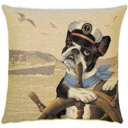 Sailor Weimaraner Tapestry Cushion Cover Nautical Dog Decor - thumbnail 2