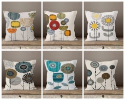 Decorative Dandelion Drawing Pillow Top/Abstract Cover/Modern Style Silhouette Cushion Cover/High Quality Suede Onedraw Case - thumbnail 1