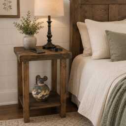 Table/Bedside Occasional Side Telephone Wifi Corner Bespoke - Rustic Handmade Free Delivery - thumbnail 4