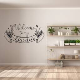 "Vinyl Wall Art Decal - ""Welcome To My Garden" - thumbnail 2