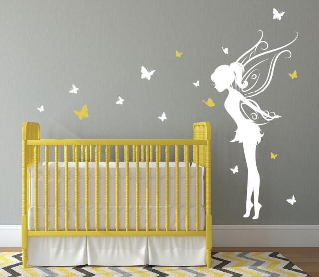 Baby Girl Room Decor Fairy Wall Decal with Butterflies Vinyl Wall Art Decals For Nursery Sticker Decalisland - 2 Sd 080 - image 1