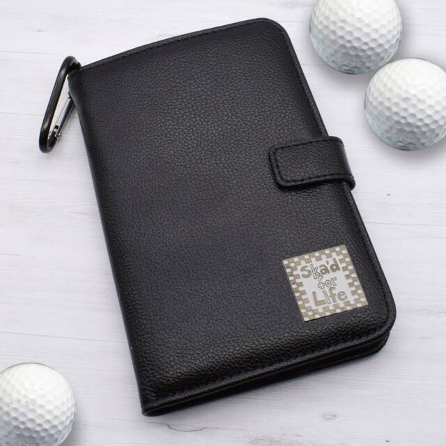 Ska'd For Life Design - Personalised Leatherette Golf Organiser Complete With Divot Repairer, Marker, Tees, Scorecard & Pencils - image 1