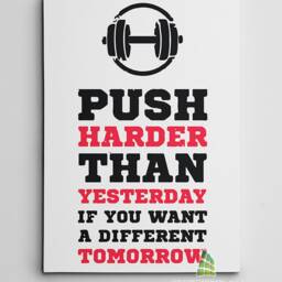 Gym Success Motivational Inspirational Quote Canvas Art Wall Print Picture Framed Home Decor -D431 - thumbnail 2