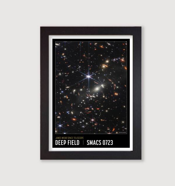 Framed James Webb Space Telescope Poster Print Wall Art Deep Field Smacs 0723