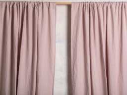 Linen Curtain-Linen Panel-Linen Drape in Dusty Pink Color-Washed Cunrtain-Rod Pocket - 4''(10cm-Width 55''(140cm Xcust.length - thumbnail 1