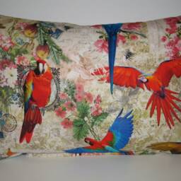 Large Decorative Cushion With Parrot Motif - thumbnail 2