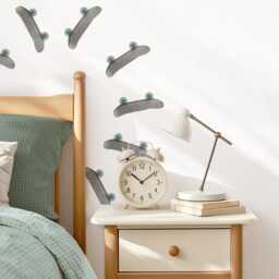 Skateboards Peel-And-stick Removable Fabric Wall Decals - thumbnail 1