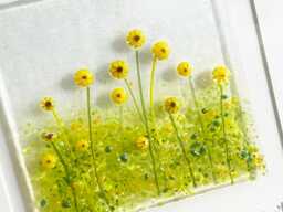 Fused Glass Sunflower Picture Handmade Framed Wall Art - thumbnail 1