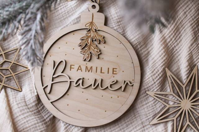 Personalized Christmas Ball, Decorations, Wooden Pendant, Tree Gifts For Children - image 1