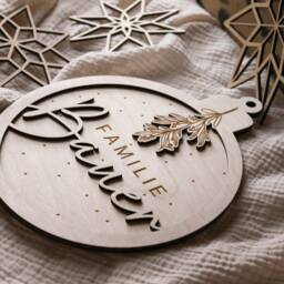 Personalized Christmas Ball, Decorations, Wooden Pendant, Tree Gifts For Children - thumbnail 2