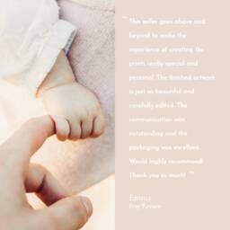 Custom Baby Handprint Footprint Art, Made From Baby's Actual Hand & Footprints Personalized Footprints, Personalised Newborn Keepsake - thumbnail 2