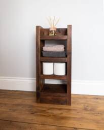 Bathroom Shelving Unit/Chunky Wooden Shelves Decor Rustic Toilet Paper Stand Furniture