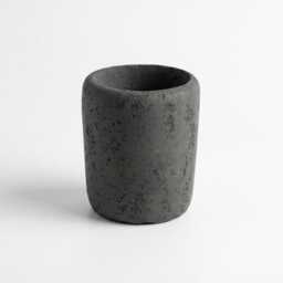 Minimalist Concrete Pen Holder - Grey Textured Pencil Desk Organizer Succulent Planter - thumbnail 3