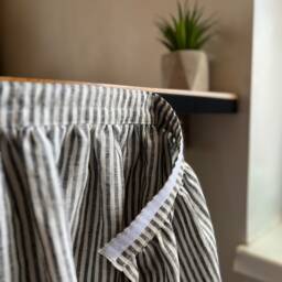 Vanity Skirt, Washed Linen Sink Or Desk Cover, Table Drape Bathroom Accent - Maggie - thumbnail 4
