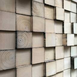 Reclaimed Wood Wall Art - Ombre 3D Pixel Mosaic Decor - thumbnail 4