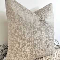 Luxury Taupe Cushion With Light Sheen Handcrafted Throw Pillow For Bed Sofa Couture - Style 108 - thumbnail 2