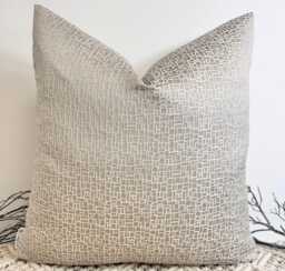 Luxury Taupe Cushion With Light Sheen Handcrafted Throw Pillow For Bed Sofa Couture - Style 108 - thumbnail 1