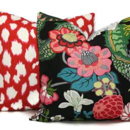 Maraschino Leokat Pillow Cover Choose Your Size Square, Eurosham Or Lumbar Pillow, Kravet Kate Spade Fabric, Toss Red Throw Rmt - thumbnail 3
