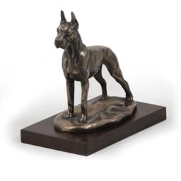 Great Dane - Cropped, Dog Wooden Base Statue, Limited Edition, Artdog - thumbnail 2