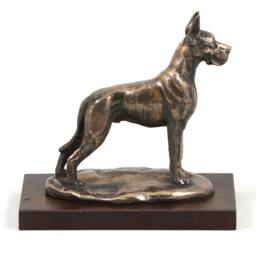 Great Dane - Cropped, Dog Wooden Base Statue, Limited Edition, Artdog - thumbnail 3
