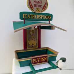 Featherspoons Fly Inn - Custom Name Bird Feeder Personalised 3D Printed Pub Style Quirky Garden Gift - thumbnail 2