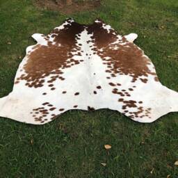 Amazing Brown Cowhide, Speckled Cow Skin Rug Brown/White, Leather Cowhide Hair Rug, Custom Area For Living Room, Home Decor Gift Her - thumbnail 2
