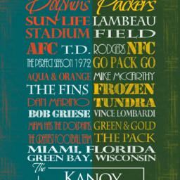 Personalized Green Bay Packers/Miami Dolphins House Divided Print Or Canvas Gift For Fan. Fan. Housedivided - thumbnail 2